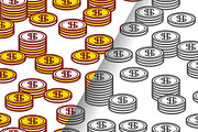 Seamless pattern with Coins