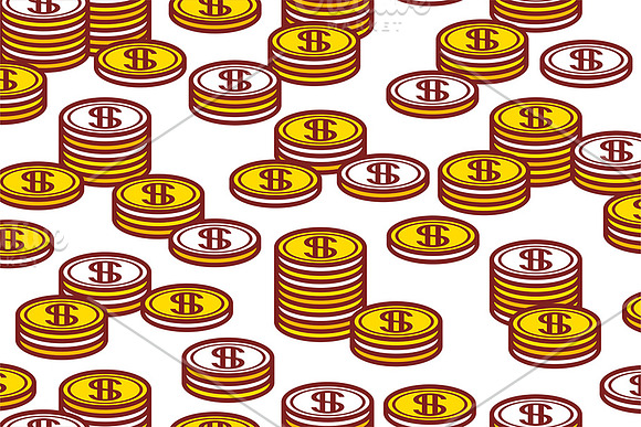 Seamless pattern with Coins in Patterns - product preview 1