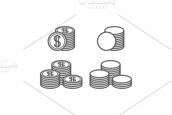 Seamless pattern with Coins in Patterns - product preview 3