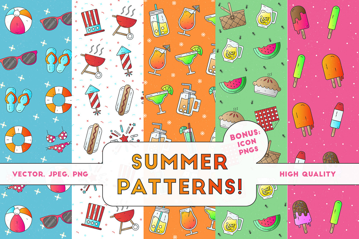 Summer Patterns + Icons in Patterns - product preview 8