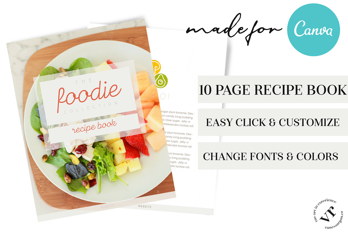 Foodie Recipe Book for Canva in Magazine Templates - product preview 8