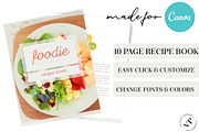 Foodie Recipe Book for Canva