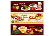 German cuisine restaurant banner for menu design