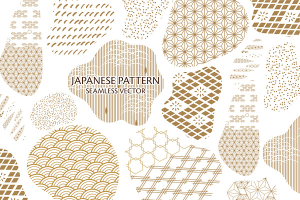 Japanese seamless pattern vector