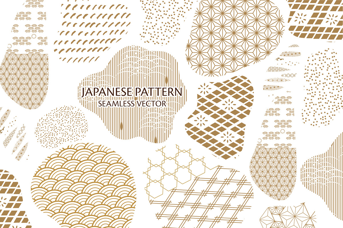Japanese seamless pattern vector in Patterns - product preview 8