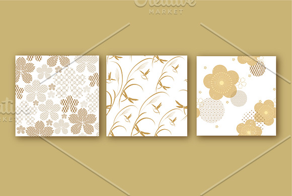 Japanese seamless pattern vector in Patterns - product preview 3
