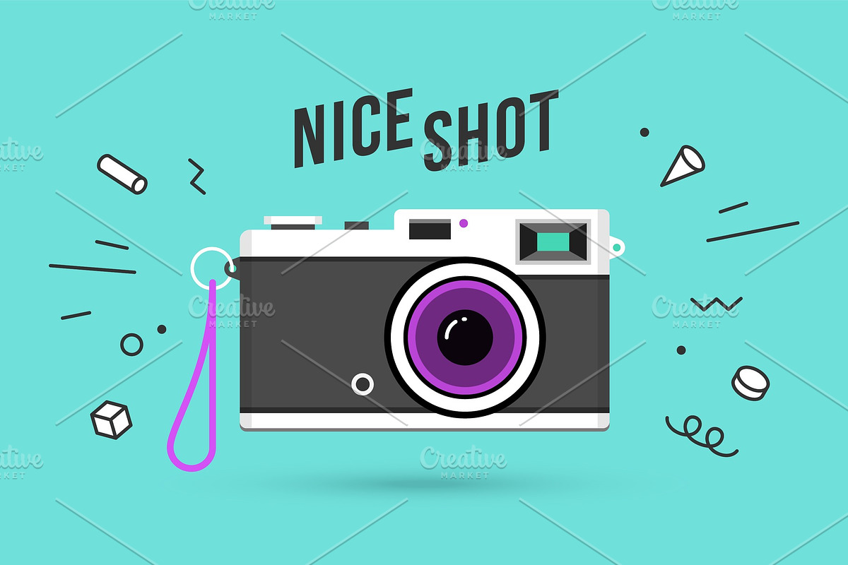 Icon of photo camera in Illustrations - product preview 8