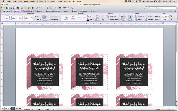 Square Gift Tag-ID08 in Stationery Templates - product preview 2