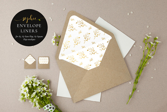 Gold Wedding Invitation Set, Sophie in Wedding Templates - product preview 6
