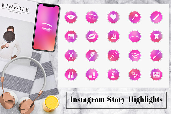 Makeup Artist Icons in Instagram Templates - product preview 1