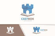 Vector book and castle logo 