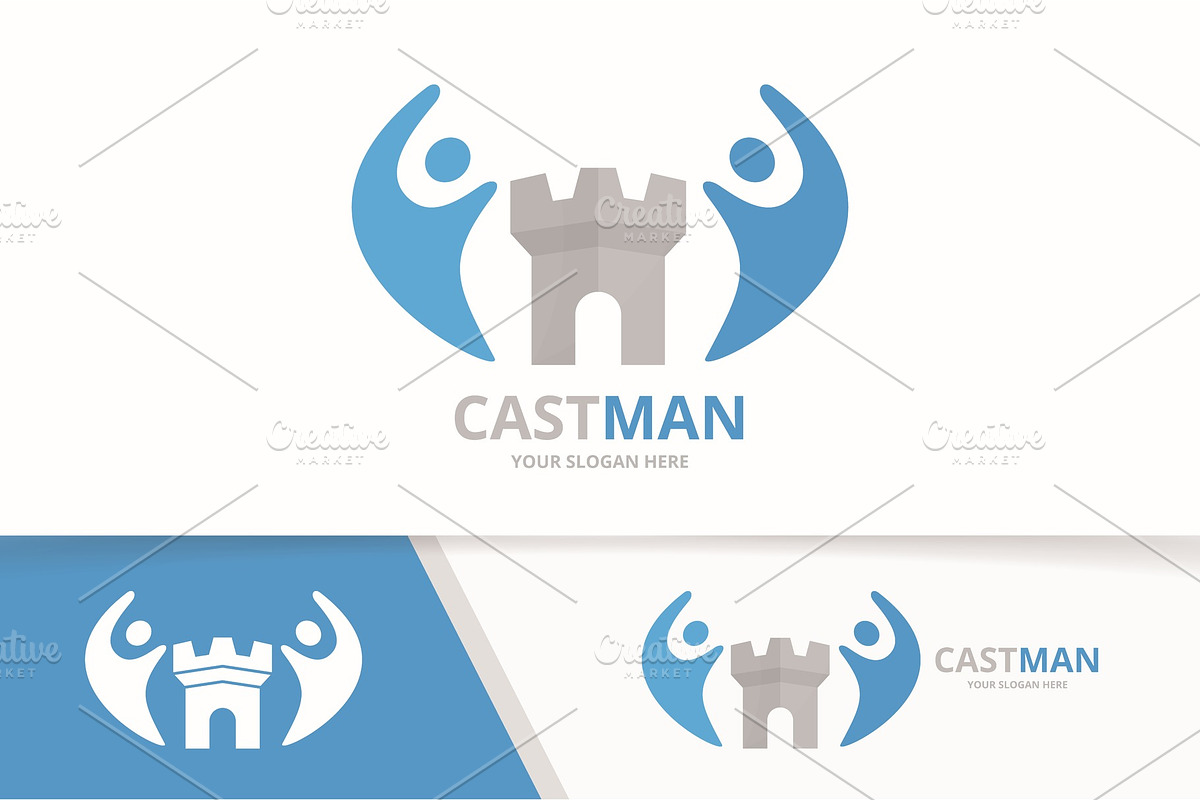 Vector castle and people logo   in Logo Templates - product preview 8