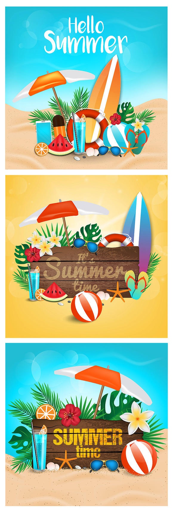 Summer background  in Illustrations - product preview 3