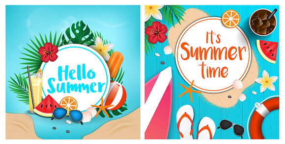 Hello Summer typographic in Illustrations - product preview 1