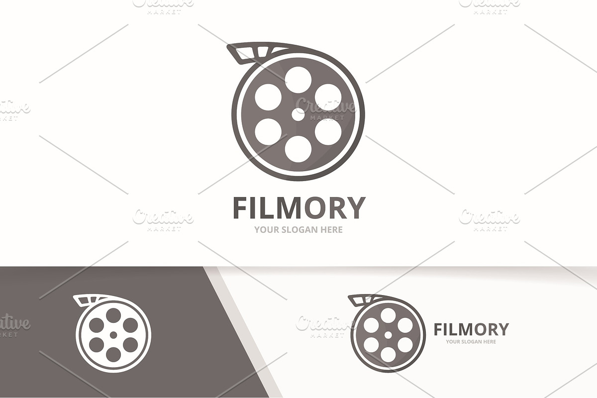 Vector movie logo combination.   in Logo Templates - product preview 8