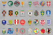Soccer Team Logos - Vector + Grunge