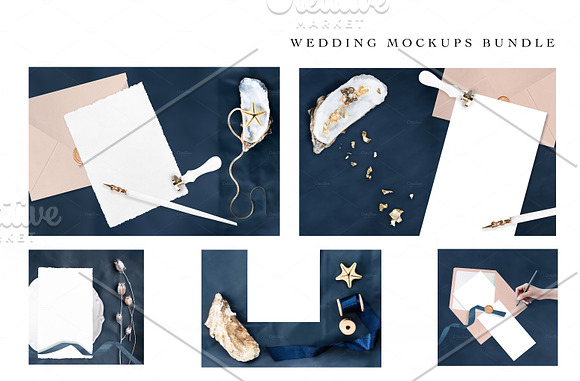 BLUE. WEDDING MOCKUPS BUNDLE. in Product Mockups - product preview 2