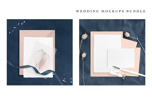 BLUE. WEDDING MOCKUPS BUNDLE. in Product Mockups - product preview 3