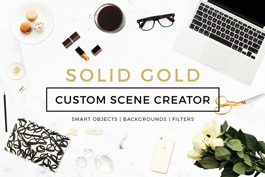 Custom Scene Creator- Solid Gold in Scene Creator Mockups - product preview 8