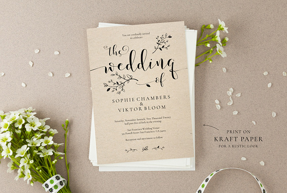 Wedding Invitation Template, Sophie in Wedding Templates - product preview 1