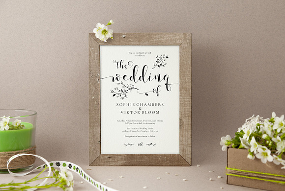 Wedding Invitation Template, Sophie in Wedding Templates - product preview 3