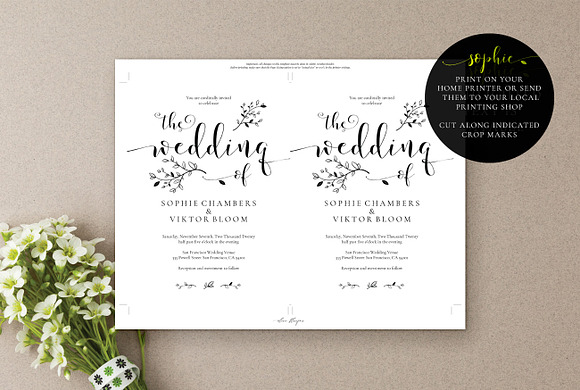 Wedding Invitation Template, Sophie in Wedding Templates - product preview 7