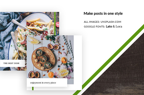 Food - social media template in Instagram Templates - product preview 3