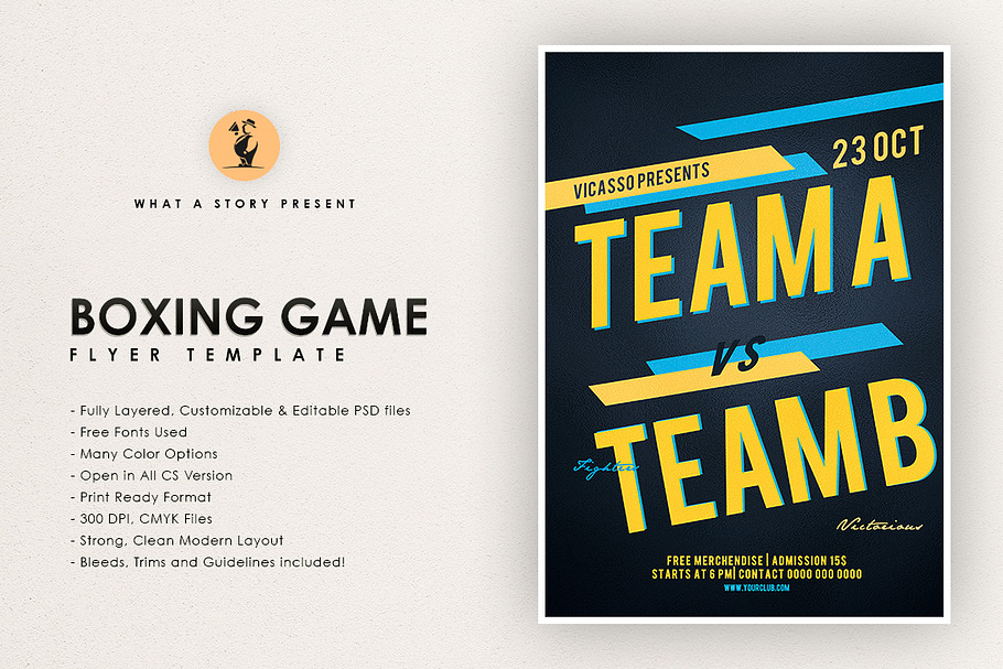 Boxing Game  in Flyer Templates - product preview 8