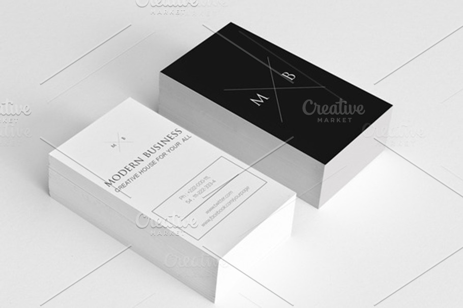 Simple Modern Business Card in Business Card Templates - product preview 8