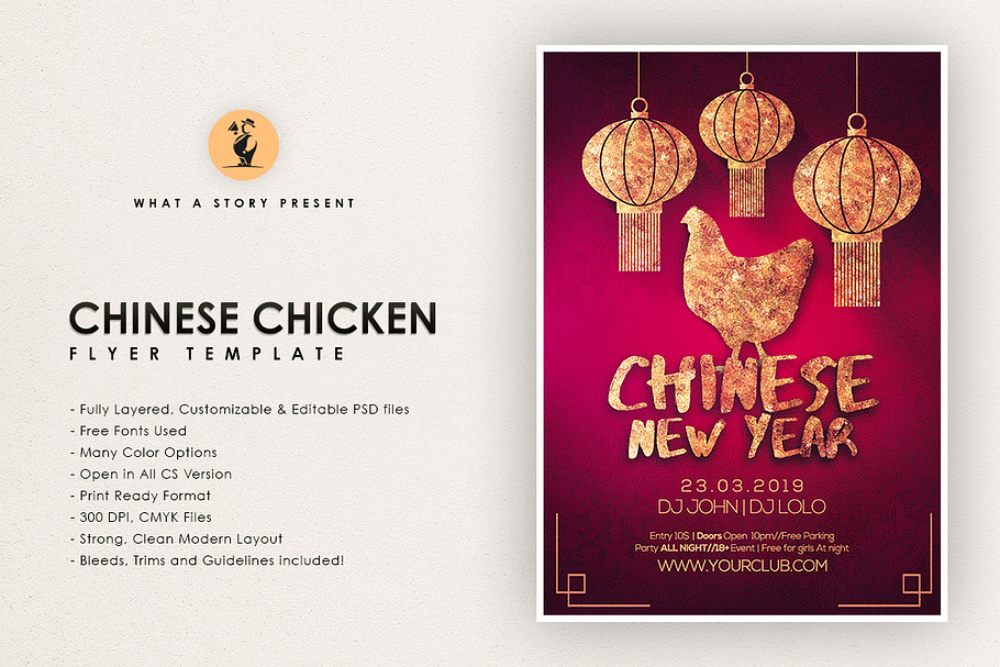 Chinese Chicken in Flyer Templates - product preview 8