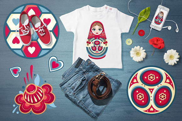 Matryoshka. Russian souvenir. in Illustrations - product preview 1