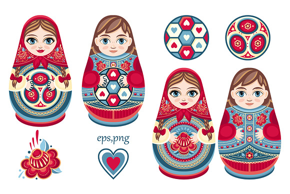 Matryoshka. Russian souvenir. in Illustrations - product preview 2