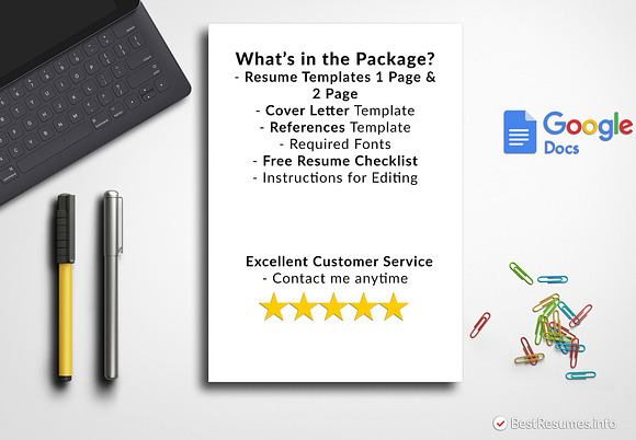 Professional Resume Google Docs in Resume Templates - product preview 5