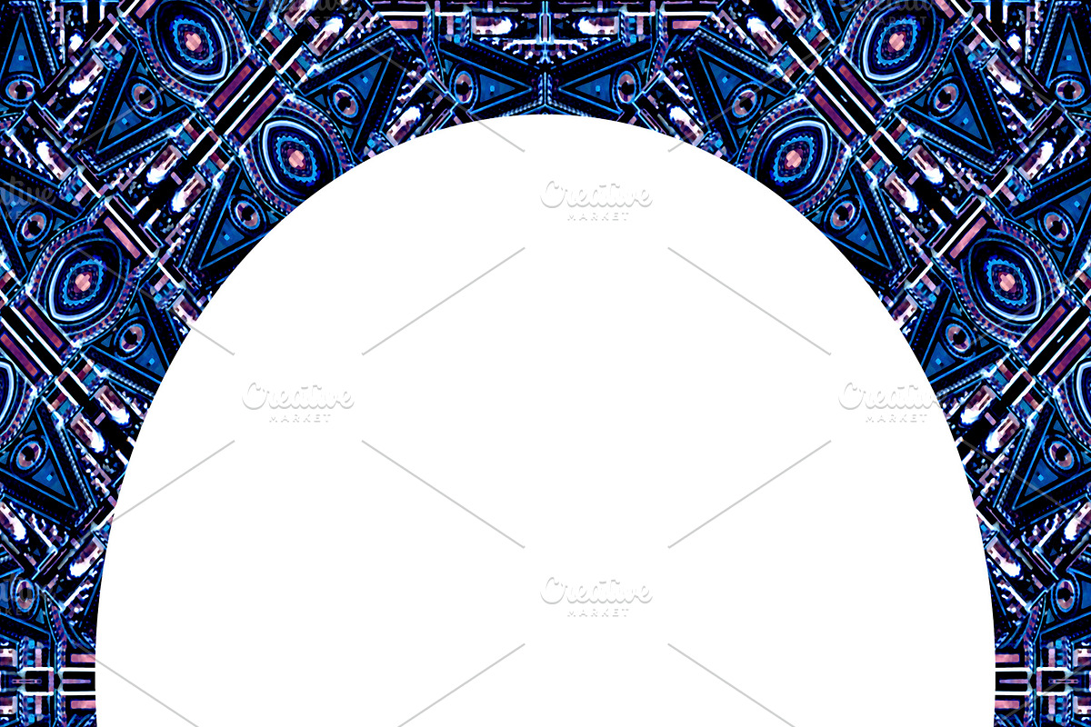 Circle Frame Background with Decorated Borders in Illustrations - product preview 8