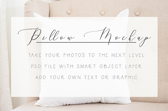 Pillow Mockup - Smart Object Layer in Product Mockups - product preview 5