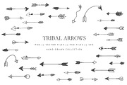Tribal arrows hand drawn