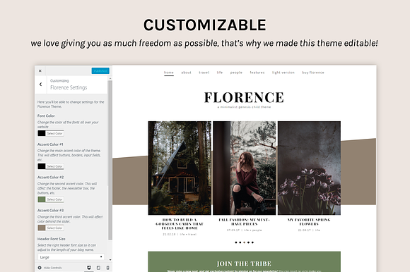 Florence Theme (Dark) • Genesis in WordPress Blog Themes - product preview 1