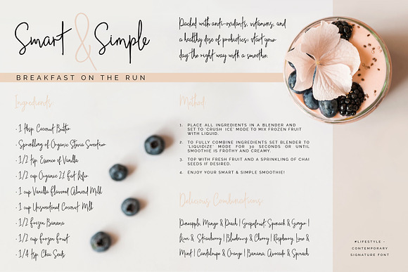 #lifestyle | SIGNATURE SCRIPT FONT in Signature Fonts - product preview 12