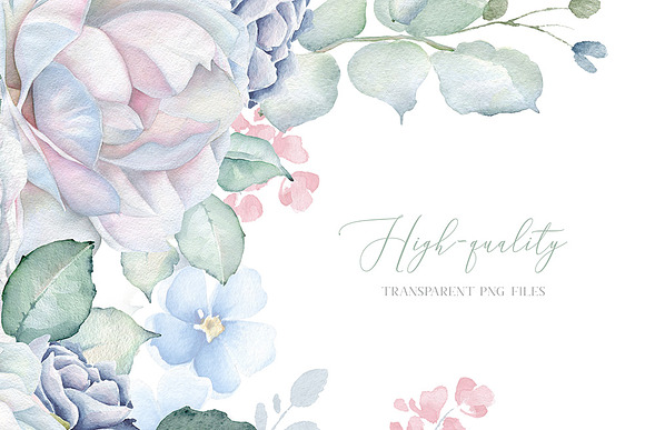 Delicate Watercolor Florals in Illustrations - product preview 23