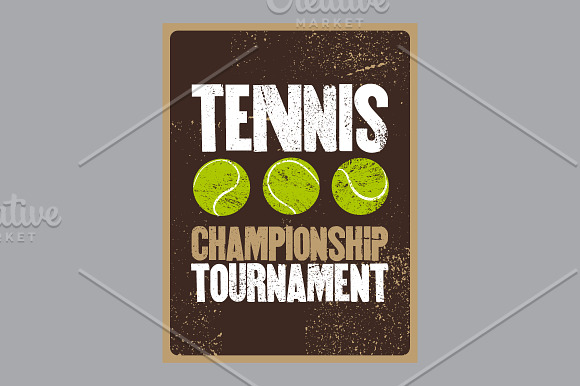 Tennis vintage grunge posters. in Illustrations - product preview 3