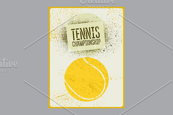 Tennis vintage grunge posters. in Illustrations - product preview 5