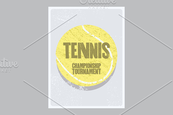 Tennis vintage grunge posters. in Illustrations - product preview 8