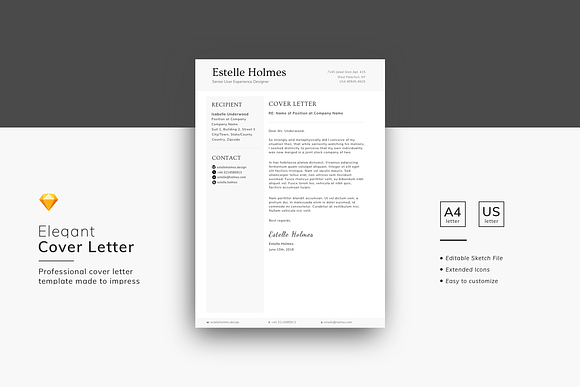 Designer Resume Template Sketch File in Resume Templates - product preview 2