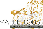 Marblelous: abstract marble & gold
