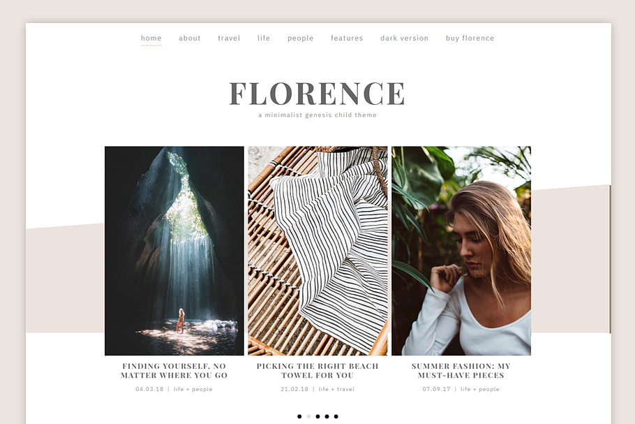 Florence Theme (Light) • Genesis in WordPress Blog Themes - product preview 8