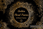 Golden Floral Frames