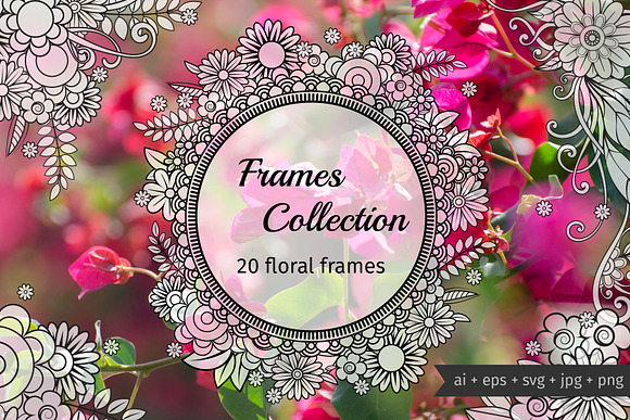 Golden Floral Frames in Objects - product preview 5