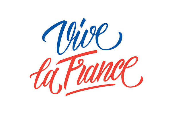 Vive la France lettering