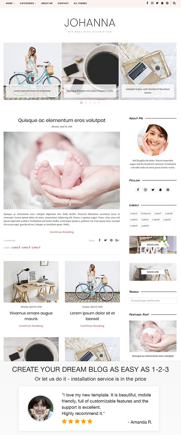 Blogger Template, Blogger Theme in Website Templates - product preview 3