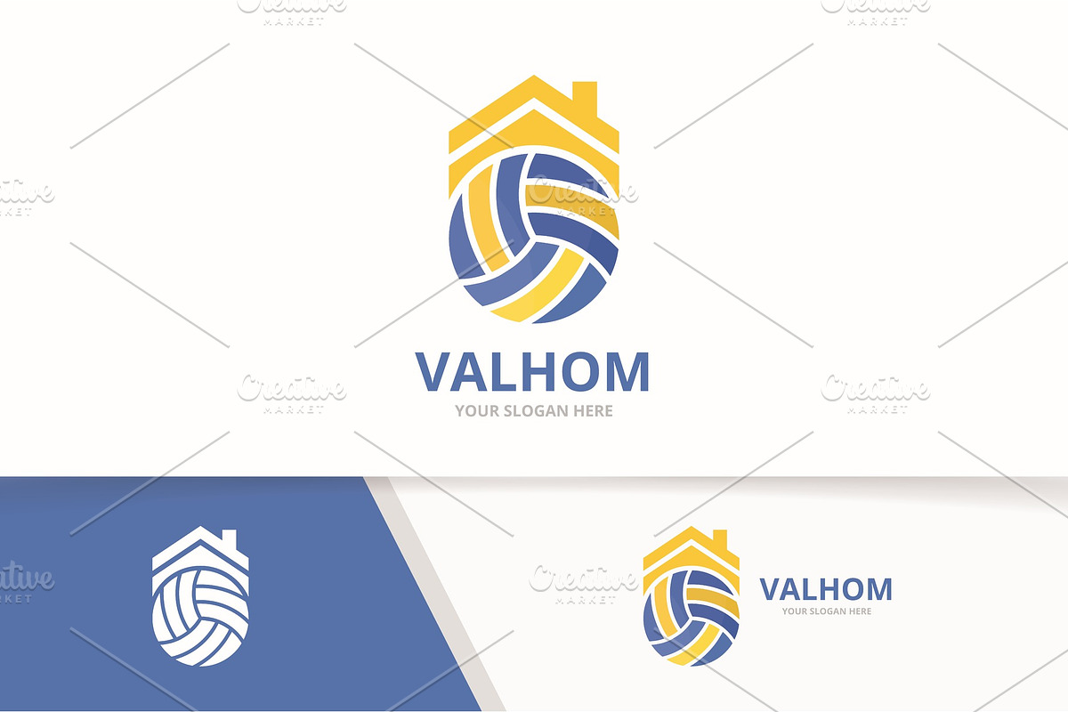 Volleyball and real estate logo in Logo Templates - product preview 8
